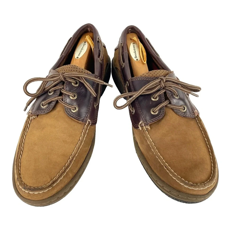 Sperry Top-Sider Boat Shoes Men's 11 M Brown Leather 61421 Slip On Loafers Fine!